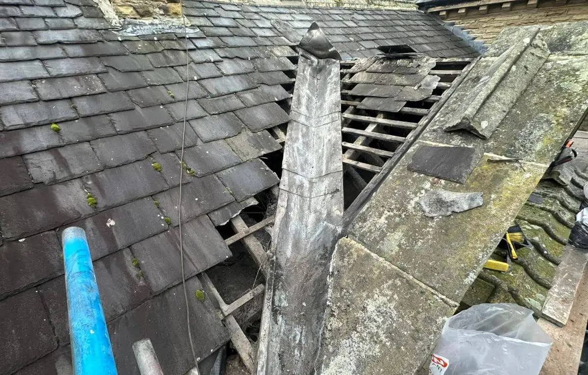 Roof Repair work in progress